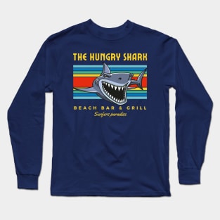 Hungry Shark, Great White Shark Beach Bar Long Sleeve T-Shirt